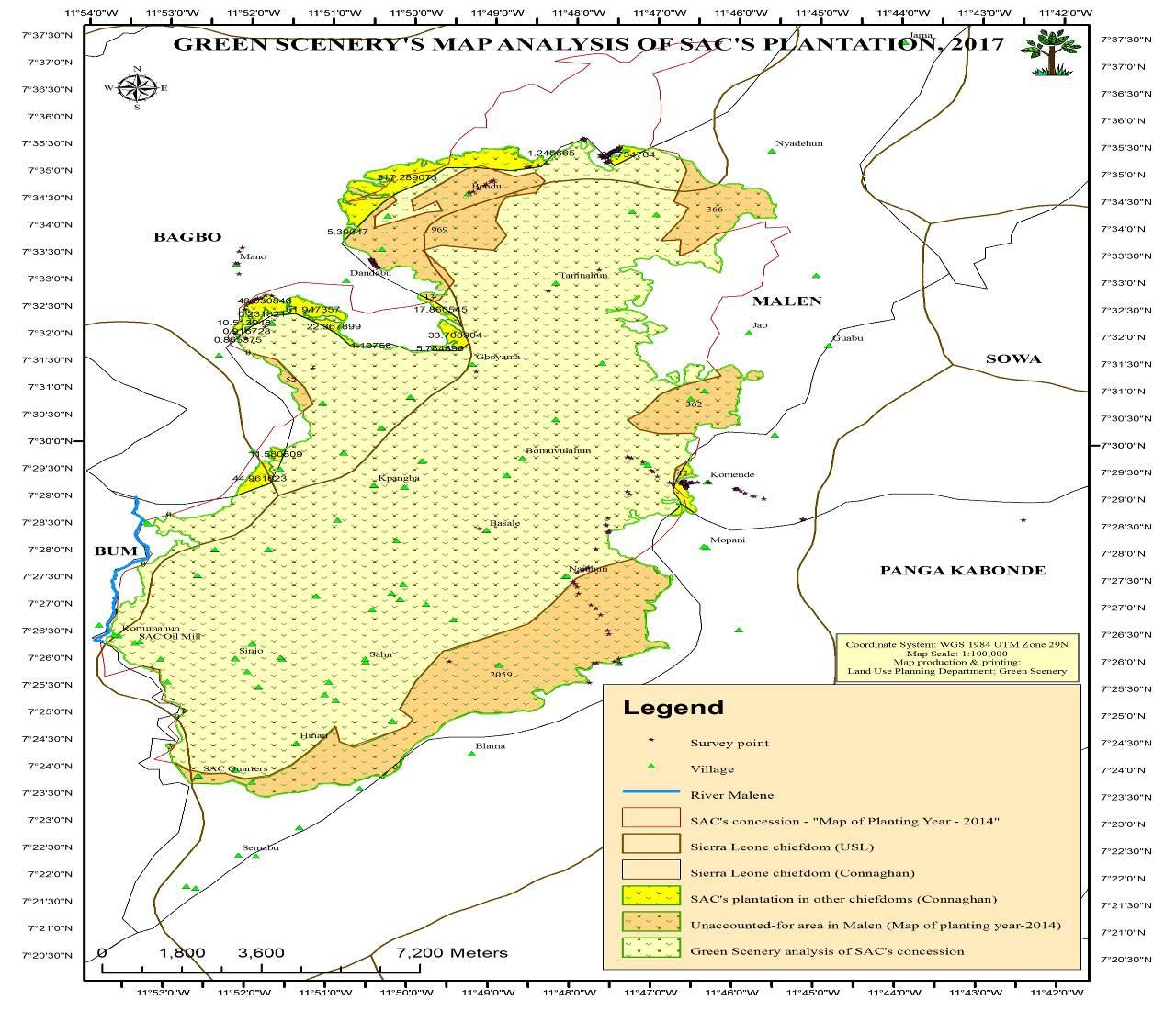 Spatial Monitoring Report on SOCFIN in Malen Chiefdom